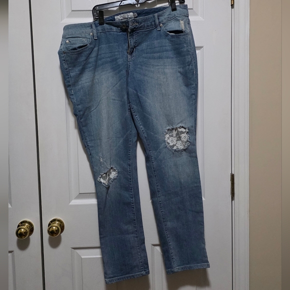 torrid Denim - Torrid Light Blue Distressed Boyfriend Jeans